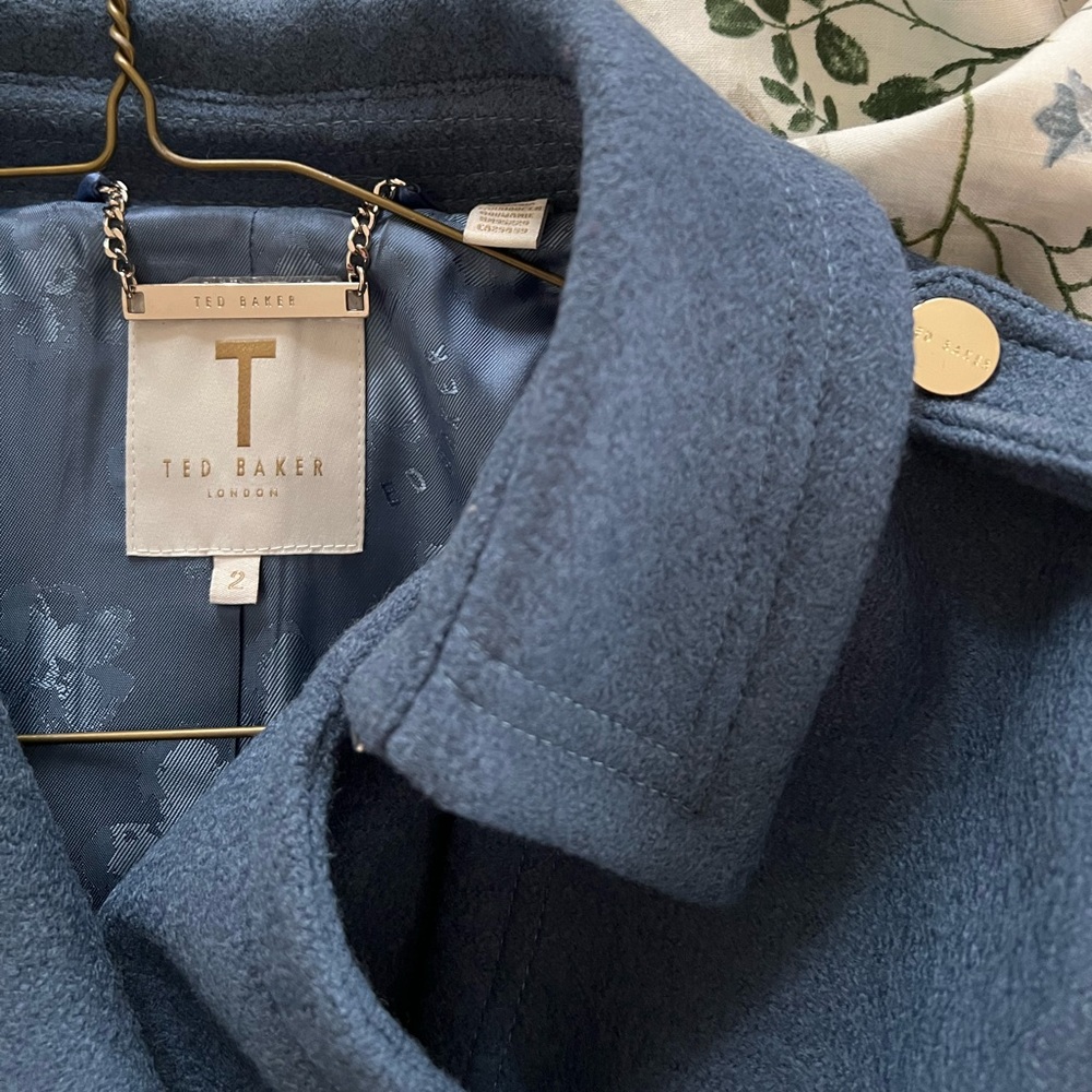 Ted Baker Blue Trench Coat - Picture 5 of 6